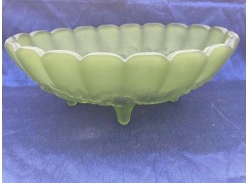 Indiana Glass Frosted Green Fruit Bowl