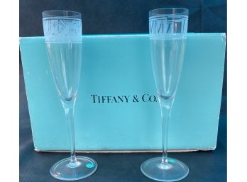 Set Of 2 Tiffany & Co Champagne Glasses