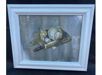 Garlic And Onion Sketch - Donna Moloney