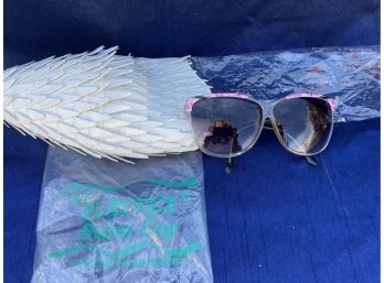 White Playtex Swim Cap & Sunglasses