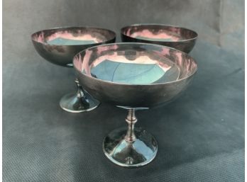 Three Silver Plate  Goblets - Italy