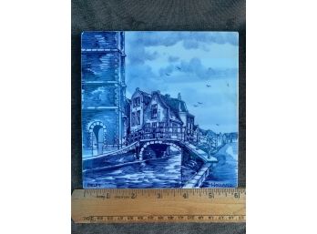 Delft Blue Canal Tile - Holland