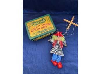 Crayola Collectors Tin With String Puppet And Kids Watches