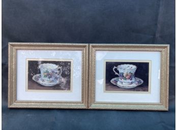 Tea Cup Picture Set #2 - Fruit Teacup & Viola Bouquet Teacup