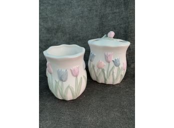 La Mont Bathwear Tulip Toothbrush Holder And Cup