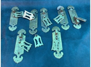 Lot Of 7 Oriental Metal Drawer Pulls