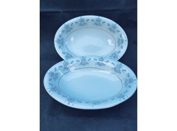 Two Matching Castleton China Caprice Oval Serving Bowls