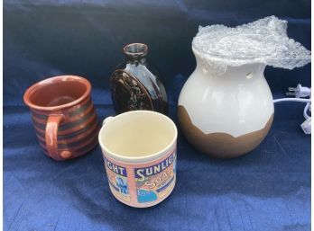 Random Lot: Mugs, Jars, And Wax Warmer