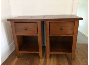 Two Matching 1 Drawer Night Stands