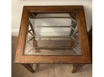 Lead Glass Top End Table