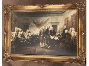 Very Nice Print Founding Fathers? Nicely Decorated Gilt Frame