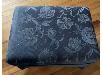 Blue Floral Ottoman