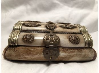 Small White Trinket Box - Made Of Bone