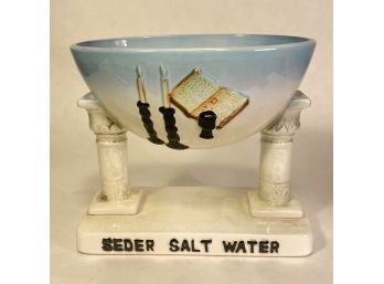 Porcelain Hand Painted Seder Salt Water Bowl