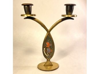 Fish Shabbat Candle Holder, Brass, Dayagi