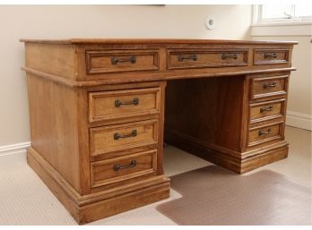 Wood Key Hole Desk - Purchased For $1,950 (LARCHMONT PICKUP)
