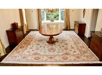 Hand Knotted Oriental Agra Wool Area Rug - 12'2' X 14'8' (MT. KISCO PICKUP)