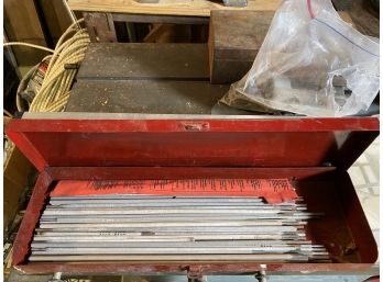 Welding Rods In Metal Storage Case