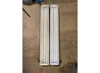 Pair Of Hanging Fluorescent Lights - Tested And Working