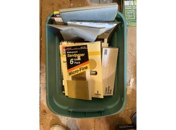 Bin Of Sandpapers And Other Abrasives