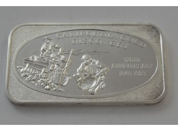 1 Troy Ounce .999 Fine Silver Bar - California Gold Discovery - United States Silver Corporation