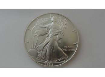 1992  US Silver Eagle 1 Troy Ounce .999 Fine Silver Coin Dollar