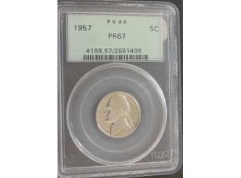 PCGS PR67  1957 Jefferson Nickel