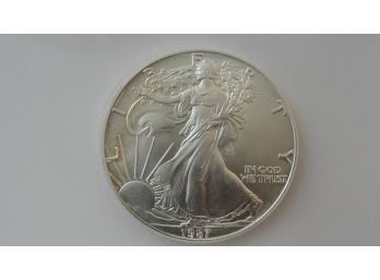 1987  US Silver Eagle 1 Troy Ounce .999 Fine Silver Coin Dollar