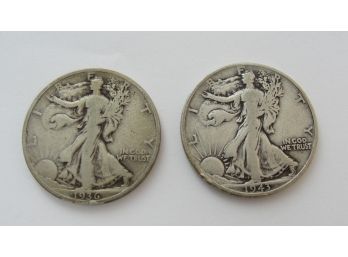 Lot Of (2) Walking Liberty Half Dollars 1936 & 1943