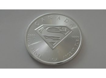 2016 Canadian Superman Silver Maple Leaf .999 Fine Silver 1 Ounce Coin