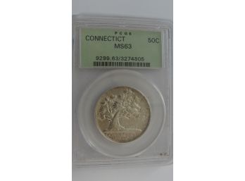 1935 Connecticut Commemorative Half Dollar PCGS MS63