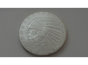 Indian Chief / Eagle 1 Ounce .999 Fine Silver Round Highland Mint Bullion