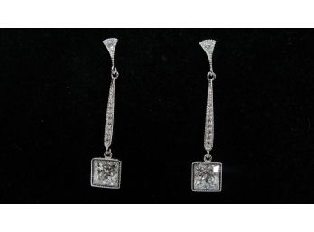 Dazzling Sterling Silver Dangle Earrings