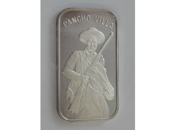 1 Ounce .999 Fine Silver Bar - Pancho Villa