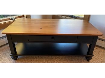 One Drawer Coffee Table With Pine Top