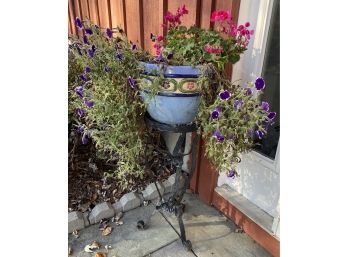 Metal Plant Stand And Planter