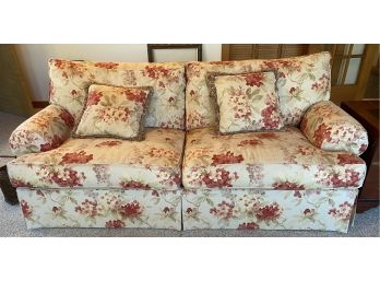 Crazy Comfortable Ethan Allen Sofa With Floral Pattern