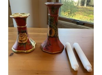 Two Home Goods Candle Holders