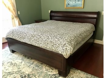 Exquisite Grand King Size Wooden Sleigh Bed