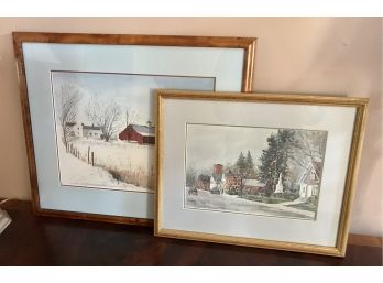 Custom Framed And Matted Nostalgic WILBRAHAM Landmarks