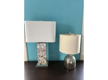 Pair Of Modern Shimmering Lamps