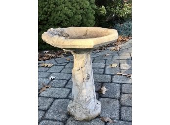 Pretty Concrete Birdbath