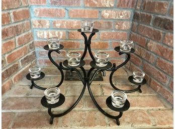 Heavy Wrought Iron Candelabra