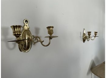 Antique Brass Candle Sconces