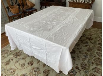 White Linen Tablecloth