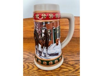 Collectible Budweiser Beer Stein - 1993 Hometown Holiday