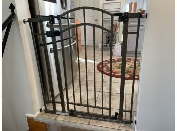 Tall Metal Pet Or Child Safety Gate With Two Extensions