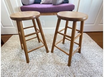 Pair Of Wooden Stools