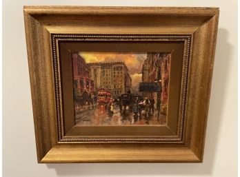 Beautiful Framed Painting - Calif St. Pacific Club San Francisco - Artist Signed