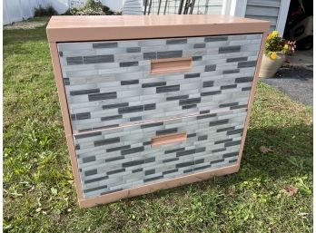 Custom Decorated Two Drawer Filing Cabinet